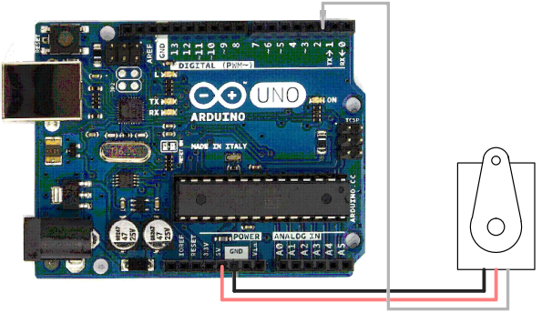 Схема подключения сервопривода к Arduino