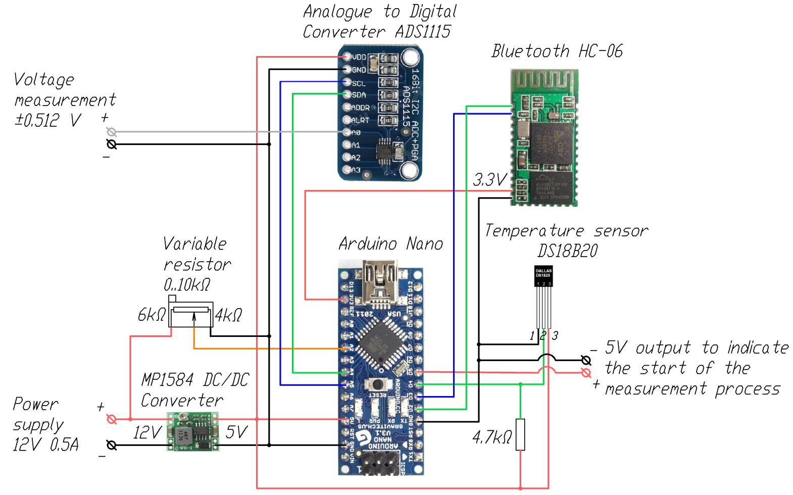 Bluetooth voltage sensor wiring diagram